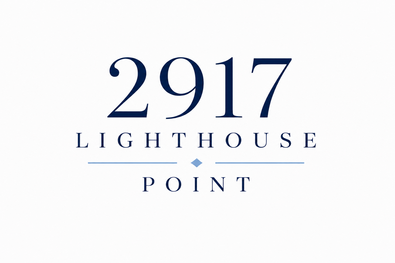 2917 Light House Point logo in navy blue text on a white background