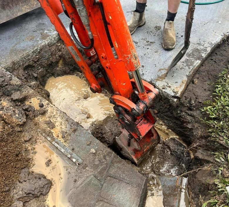 Excavating Because of Water Leaks — Gold Coast Leak Detection in Mudgeeraba, QLD 