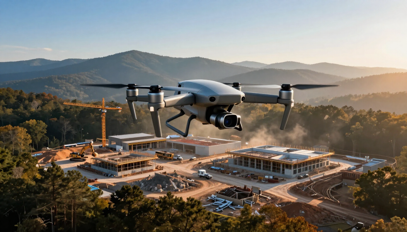 Asheville Construction Site Aerial