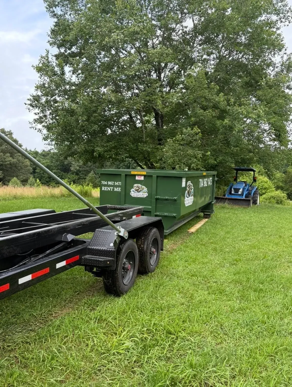 Residential dumpster delivery