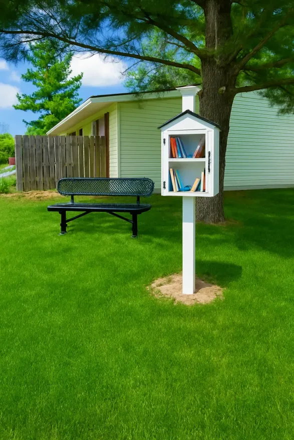 Photo of a community sharing library