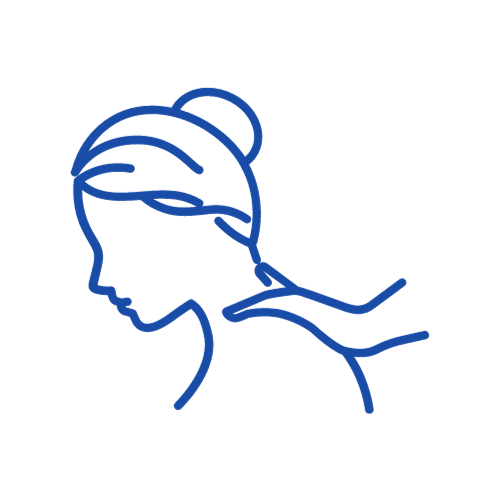 Woman having a neck massage.
