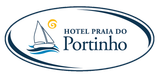Logo for Hotel Praia do Portinho with a sailboat in a blue oval