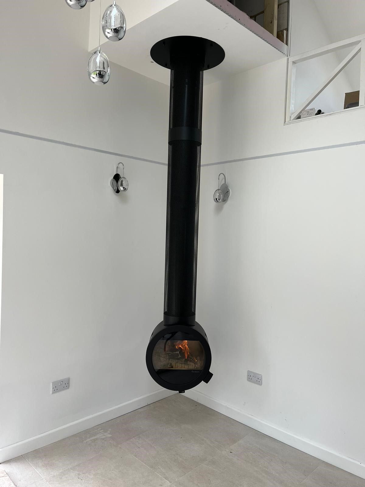 modern woodburner stove installed by New Forest Fires
