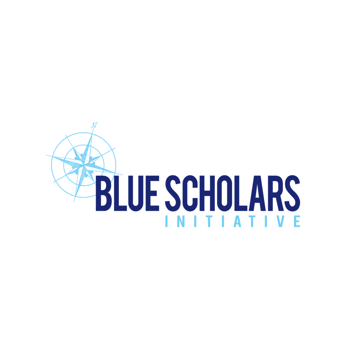 the blue scholars initiative logo has a compass on it .