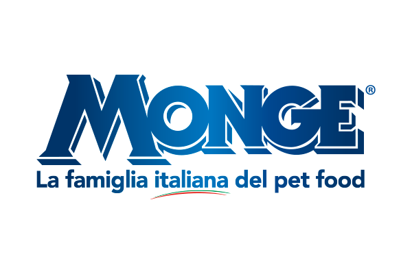 Logo Monge in blu e bianco, con la scritta