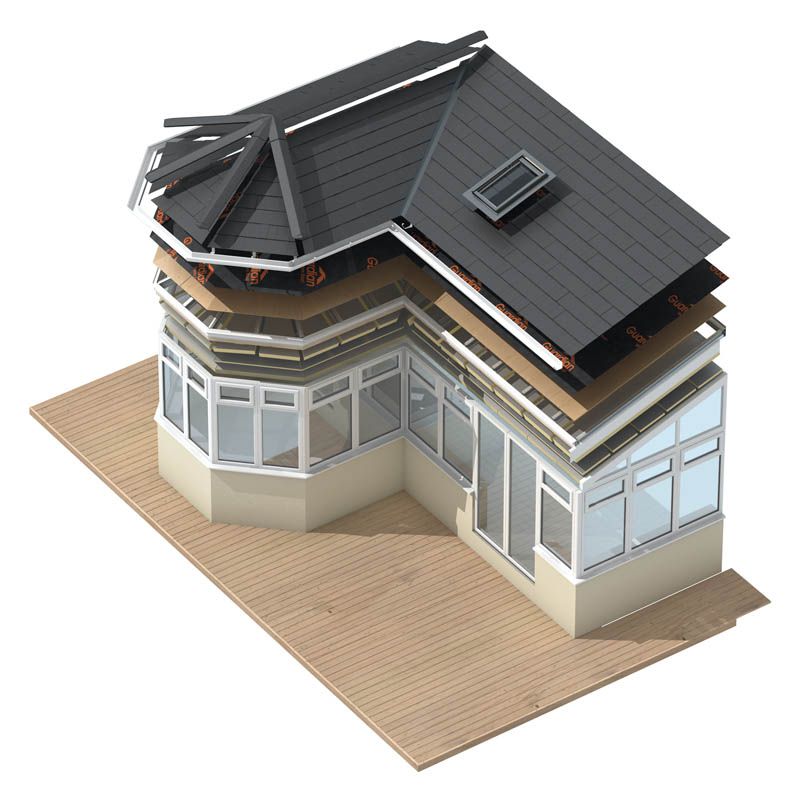 exploded view of guardian warm roof