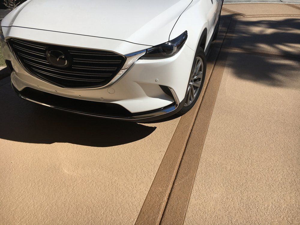 Car in new driveway