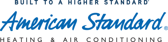 American Standard logo with blue script and the tagline “Built to a Higher Standard”