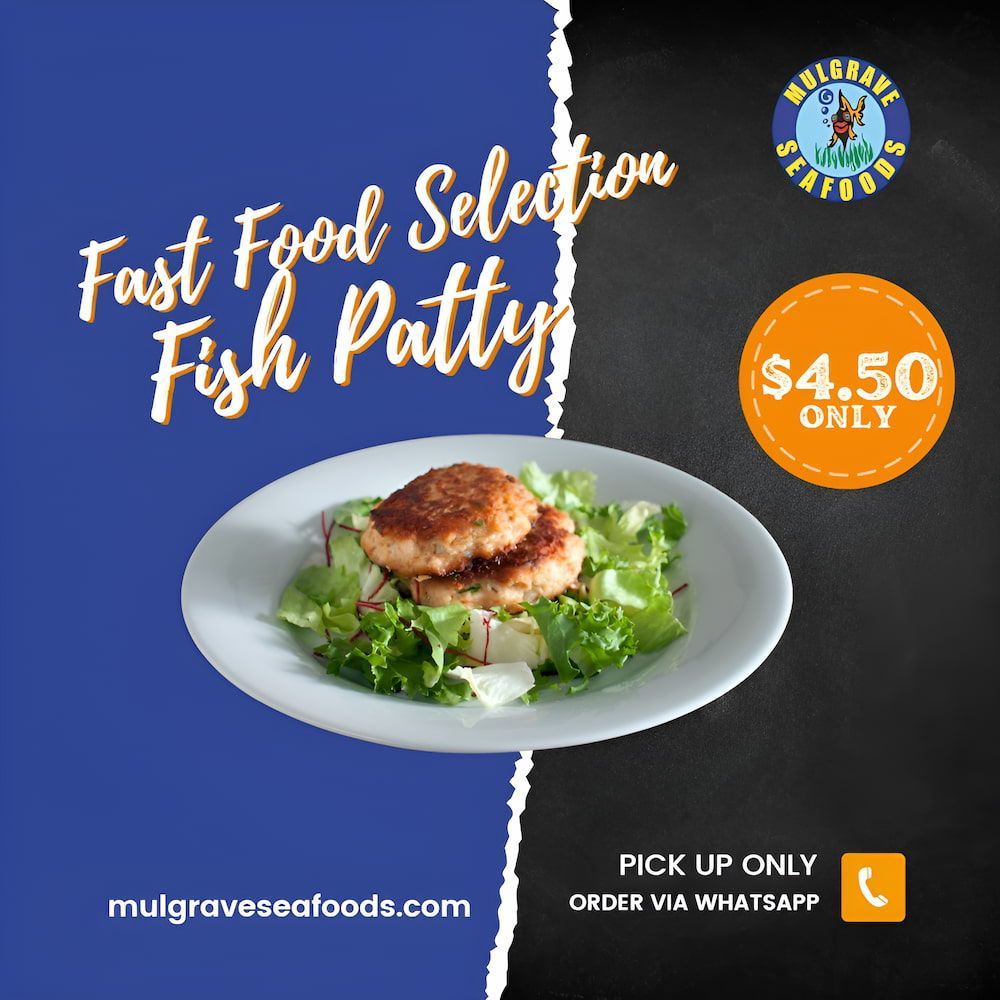A Fast Food Selection Fish Patty — Mulgrave Seafoods In Bungalow, QLD