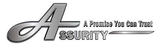 Silver logo for Assurity, with a stylized 'A' and the words "A Promise You Can Trust."