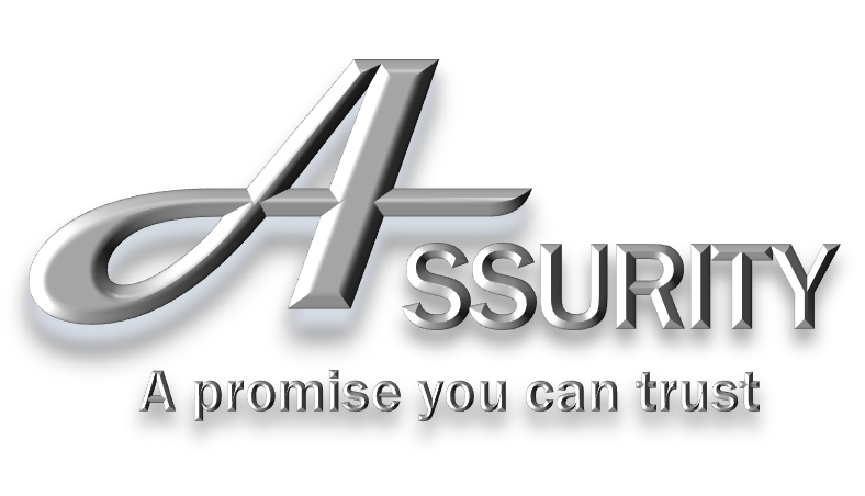 Logo for Assurity roofing company with