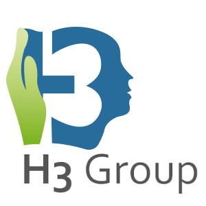 Logo van H3 Group: een blauwe