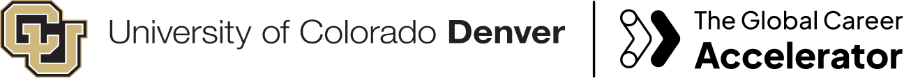 University of Colorado Denver and The Global Career Accelerator logos