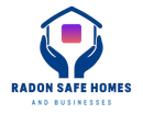 A logo showing two blue hands cradling a house outline containing a purple-to-orange square, with text below.