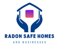 A logo showing two blue hands cradling a house outline containing a purple-to-orange square, with text below.