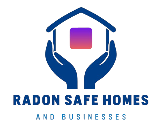 A logo showing two blue hands cradling a house outline containing a purple-to-orange square, with text below.