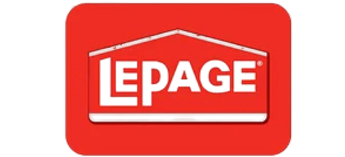 The LePage brand logo featuring white text on a red house-shaped background.