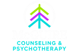 The logo for mcguire recovery has a tree with leaves on it.