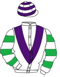 A drawing of a person wearing a purple vest and a hat.