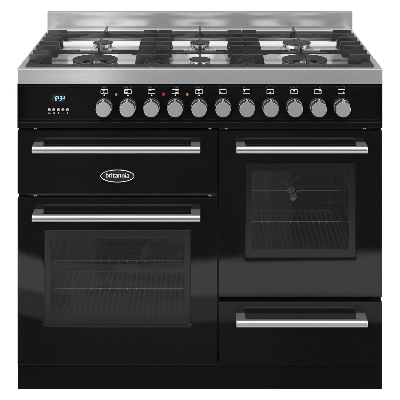 Black chrome britannia xg range cooker gas