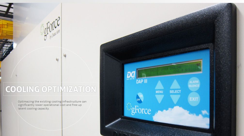 A sign that says cooling optimization on it