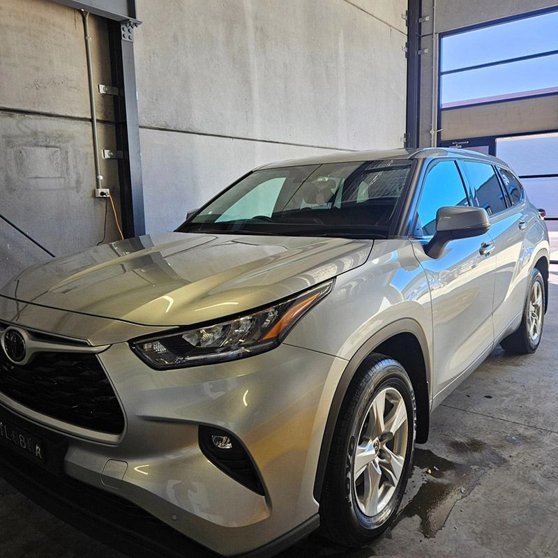 A Silver Car Toyota Parked Inside The Shop — On Point Detailing Wagga in East Wagga Wagga, NSW
