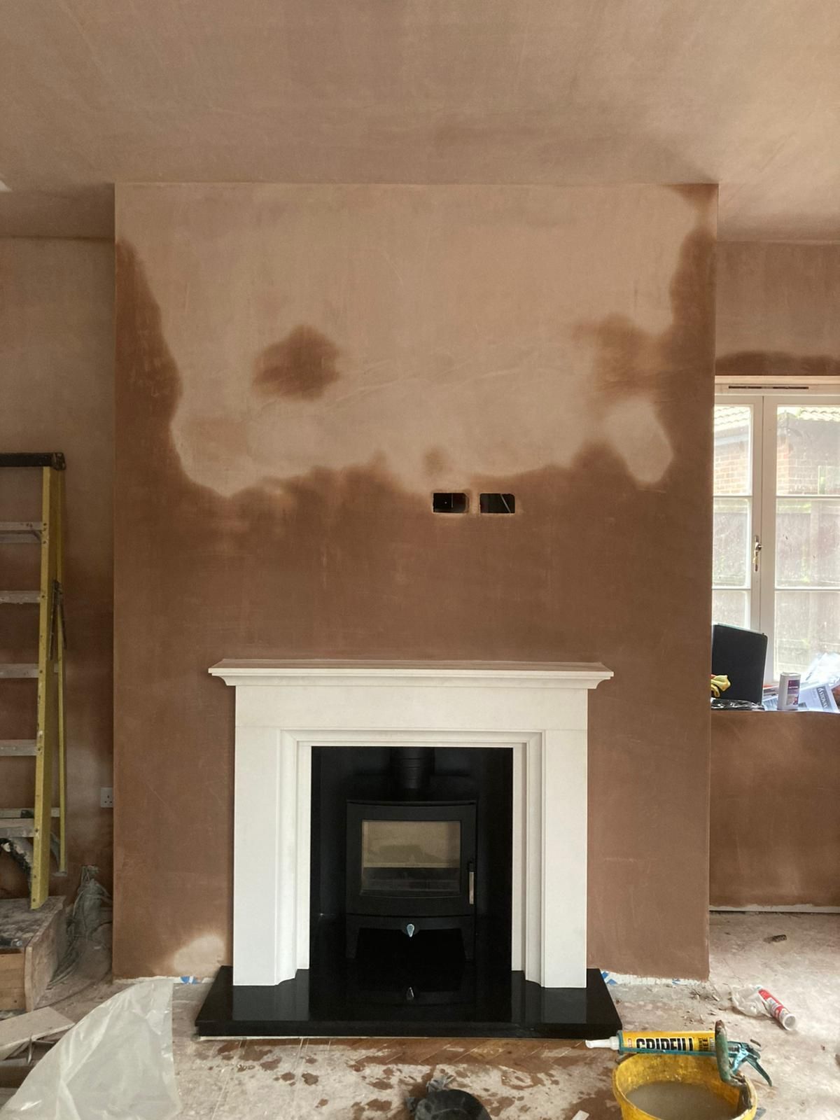fireplace installed in a room