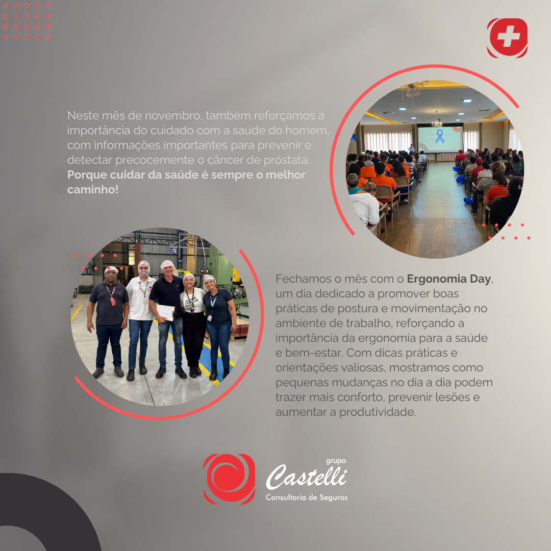 Um grupo de pessoas está em pé em uma sala.