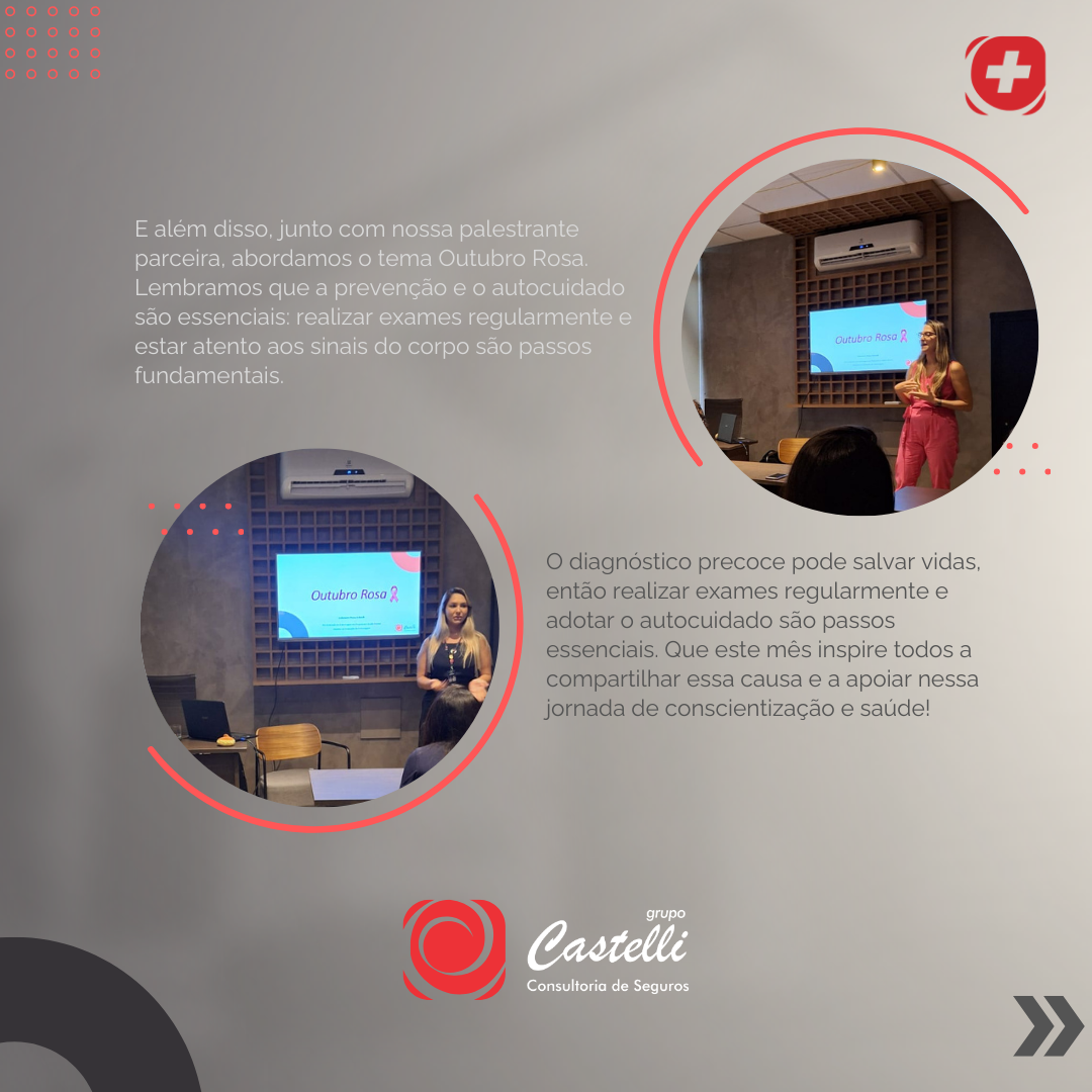 Um grupo de pessoas está em pé em uma sala.