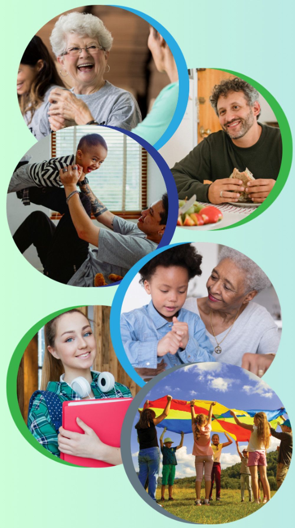 Photo collage of Broomfield neighbors of all ages