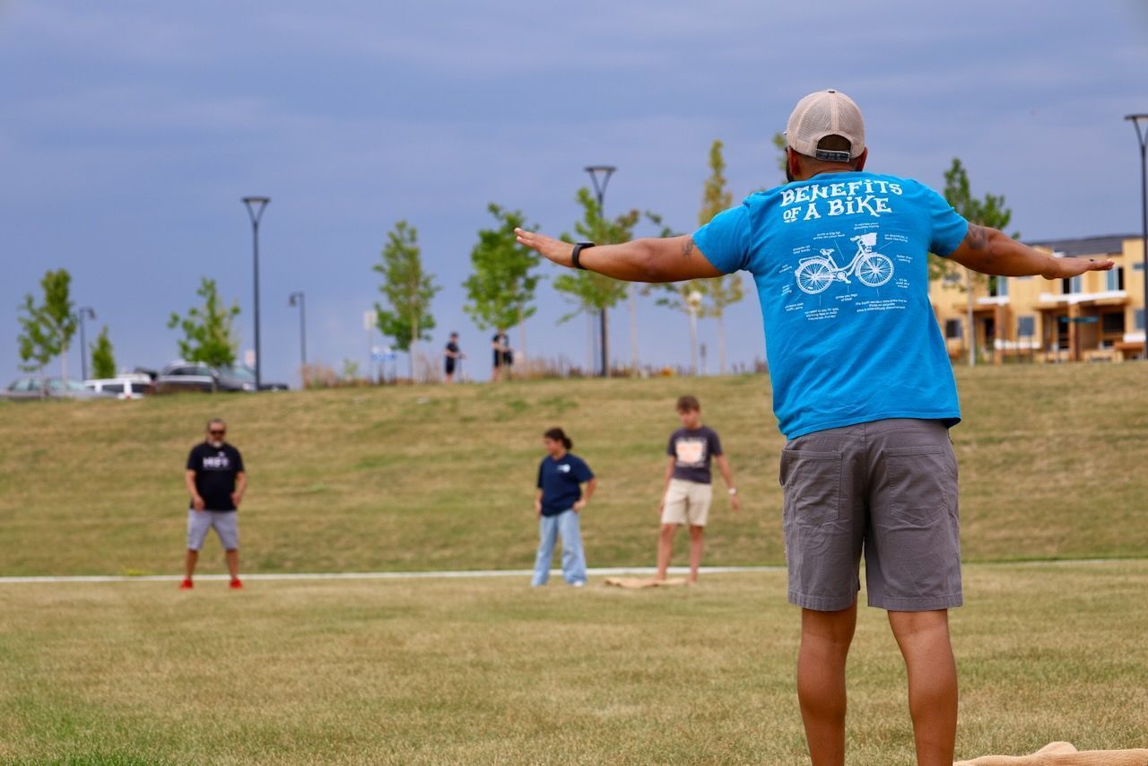 Youth Advisory Council games at the Bees & Blossoms Festival