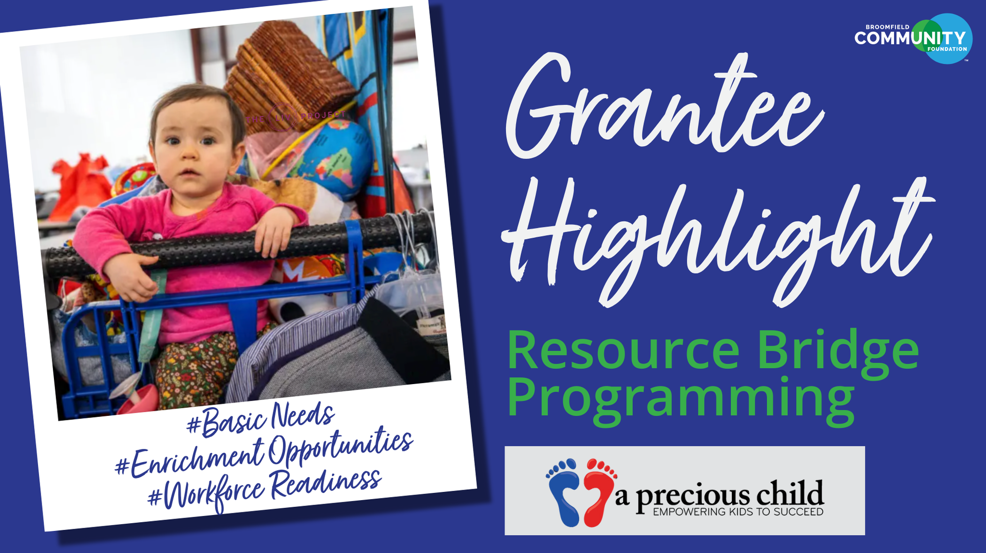 Grantee Highlight graphic: A Precious Child Resource Bridge Programming