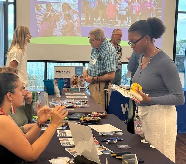 A student meeting nonprofit volunteer coordinators at Volunteer Match