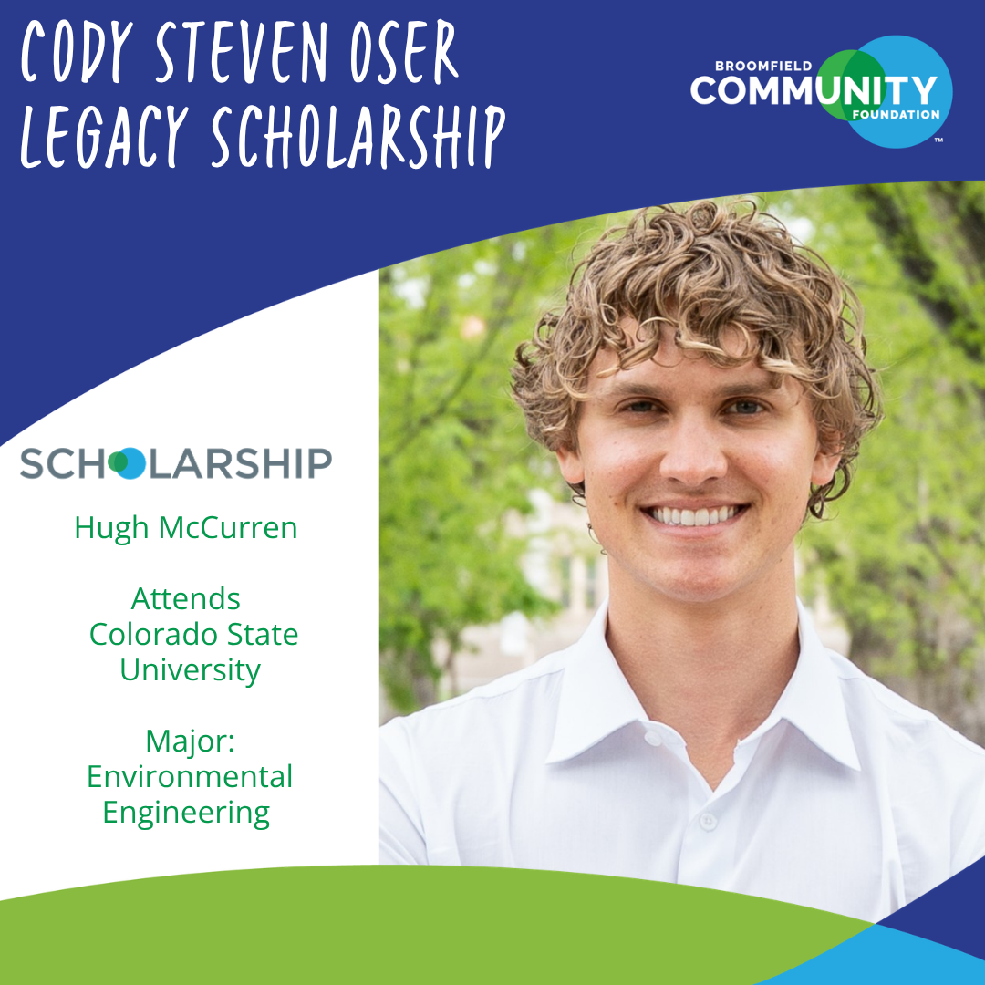 Hugh McCurren, Cody Steven Oser Legacy Scholarship recipient