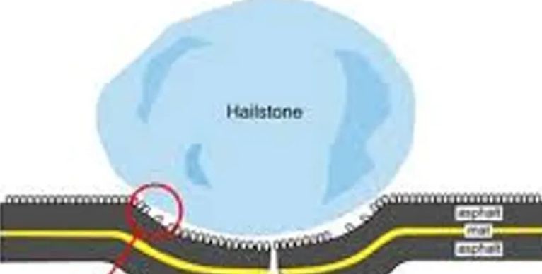 A large rock is sitting on top of a road.