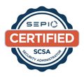 SEPI certified badge: blue and orange seal,