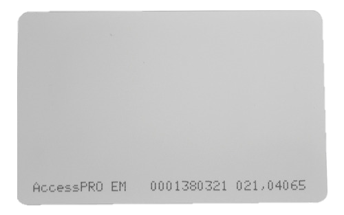 Tarjetas de Proximidad 125 kHz tamaño CR80 imprimibles blancas (Múltiplos de 10 piezas solamente).