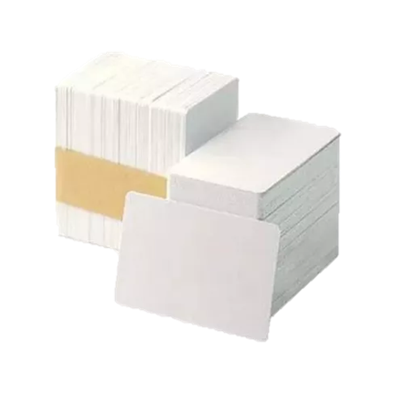 Tarjetas de PVC Blanca, Marca Zebra Tamaño CR80 de .30Mls  (Paquete con 500 piezas)
