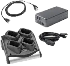 kIT deCargador con 4 Slot Para Baterias MC9090 Incluye Cargador, Fuente de Poder y Cable de Corriente.