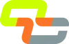 Abstract logo: Two stylized