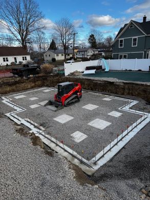 Footings site work in New Castle, NH