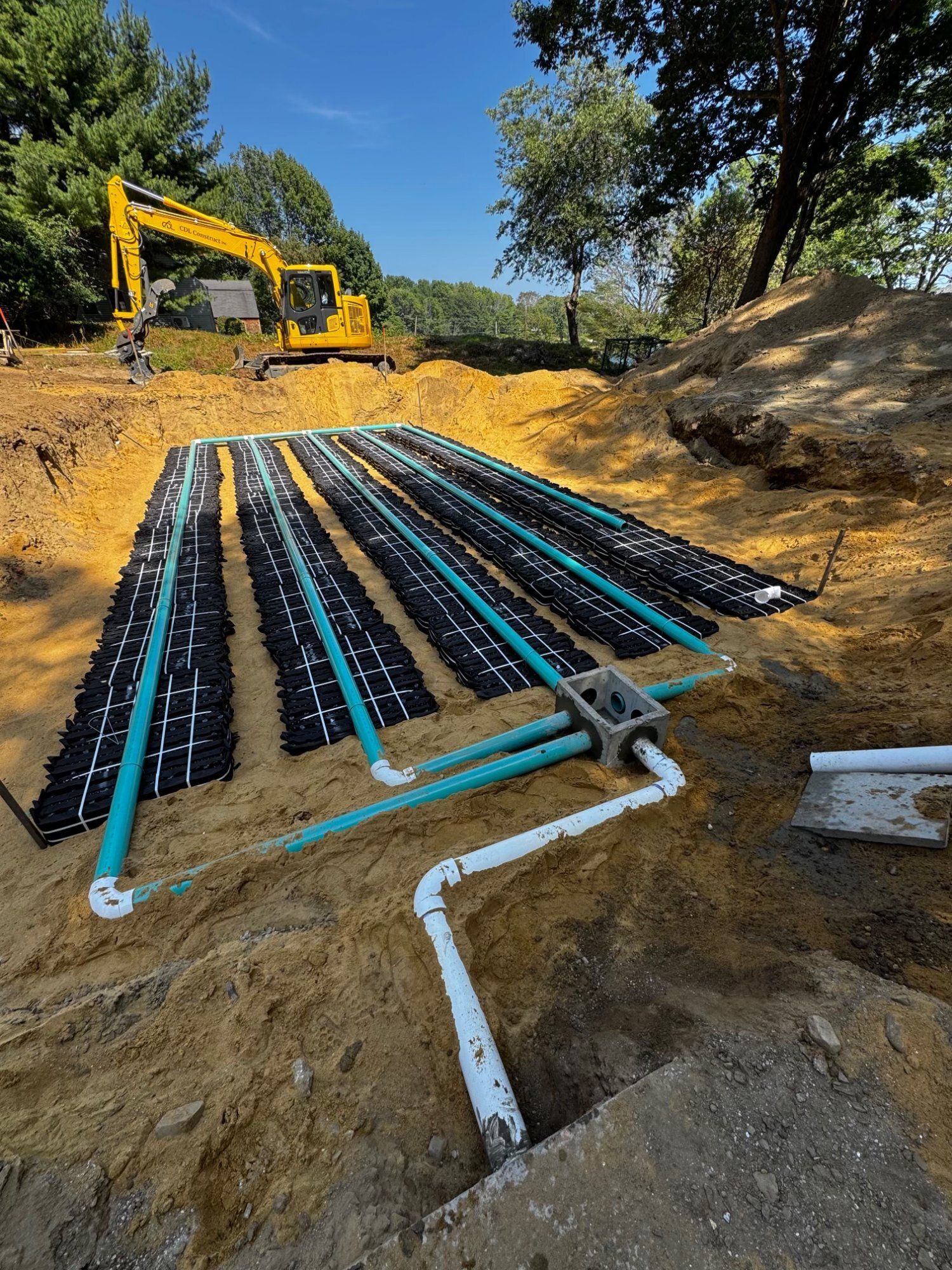 Septic system leach field installed in Kittery, ME