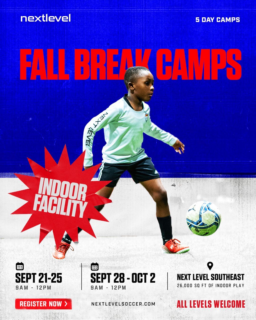 A poster for south east location fall break camps