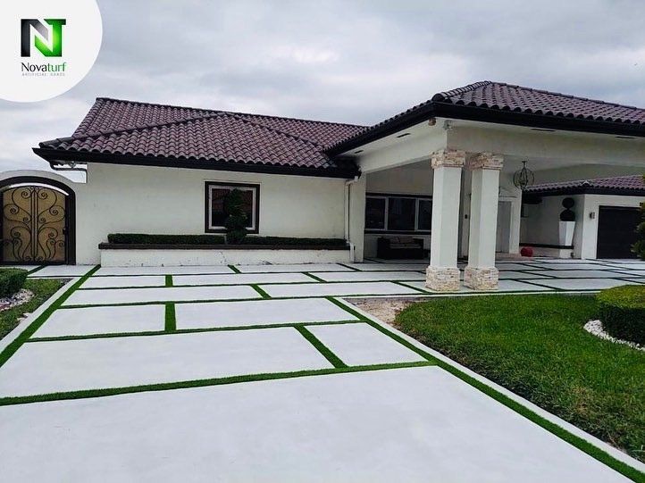 grass driveway