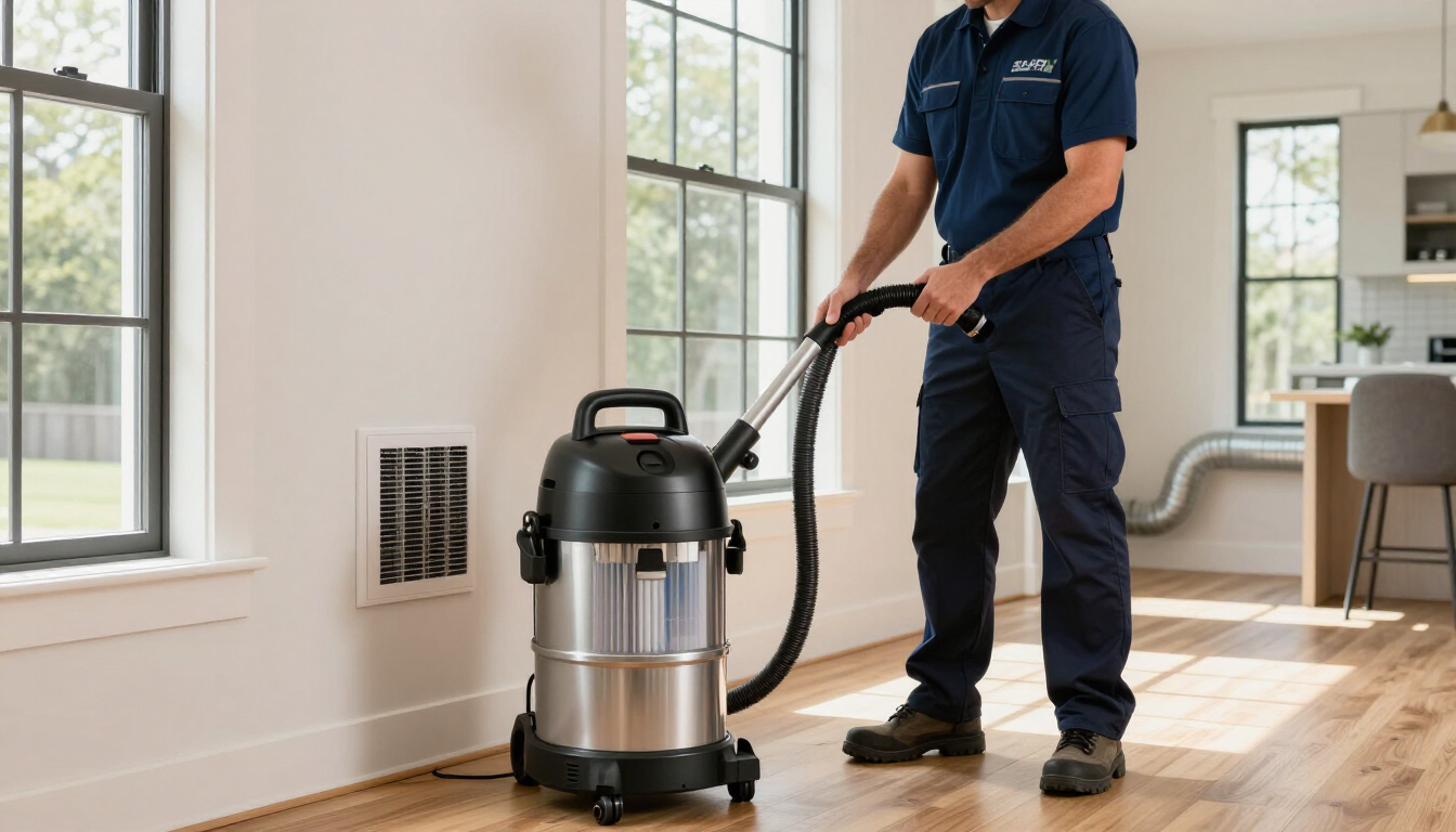 Industrial HEPA Vacuum in Use