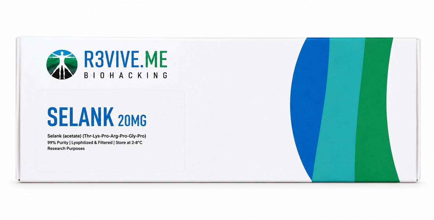 RAVIVE.ME SELANK 20MG medication box with blue and green wave design