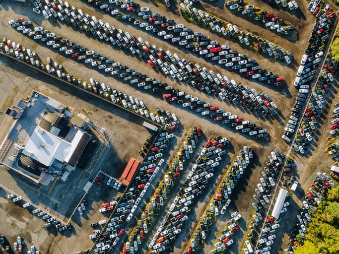 Junk yard Birdseye view