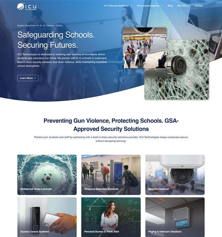 ICU Technologies  Security Solutions Website