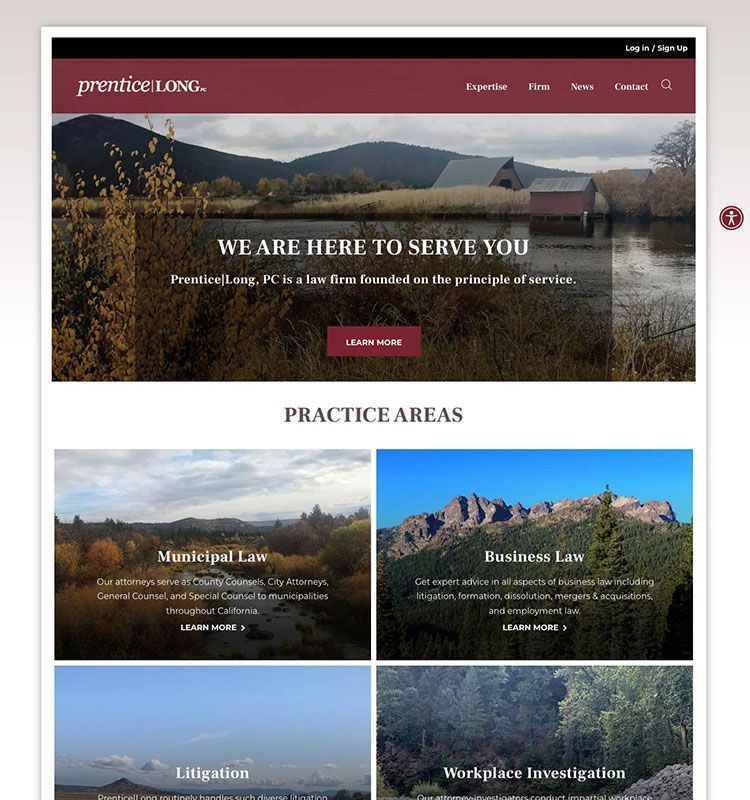 Prentice | Long, PC Law Firm Website